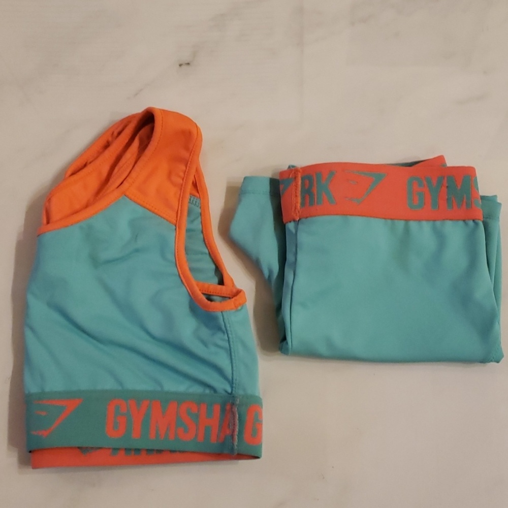 Gymshark shorts and bra set